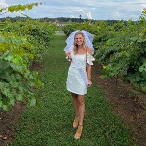 Red Dress Boutique White Ruffle Mini Dress